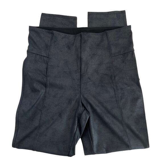 A Pea In The Pod Leggings  Black Faux Leather Post Pregnancy High Rise Sz M NWT - Picture 12 of 13